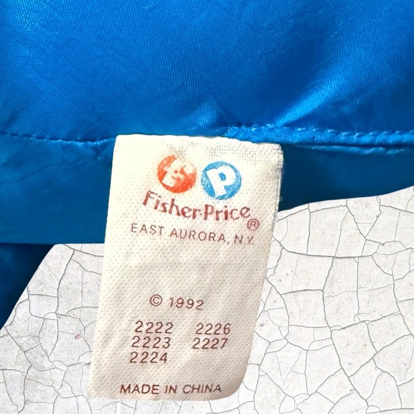 Fisher-Price 1992‎ Puffalump Turtle Plush Blue Yellow Sea Turtle w/ Squeaker - Picture 9 of 9